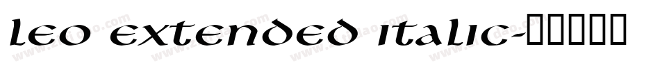 Leo Extended Italic字体转换